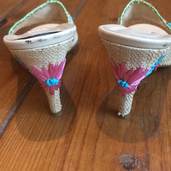 ISAAC Tavia Straw/ nude sandals - Picture 4 of 6